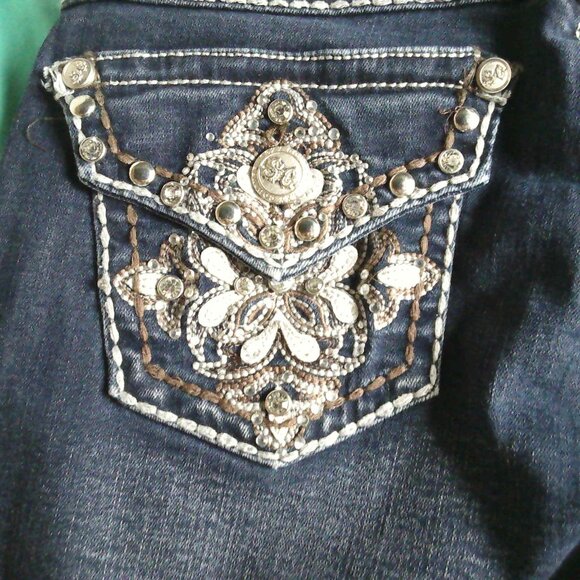 Cute Bedazzled Y2K Denim Jeans - Picture 3 of 4